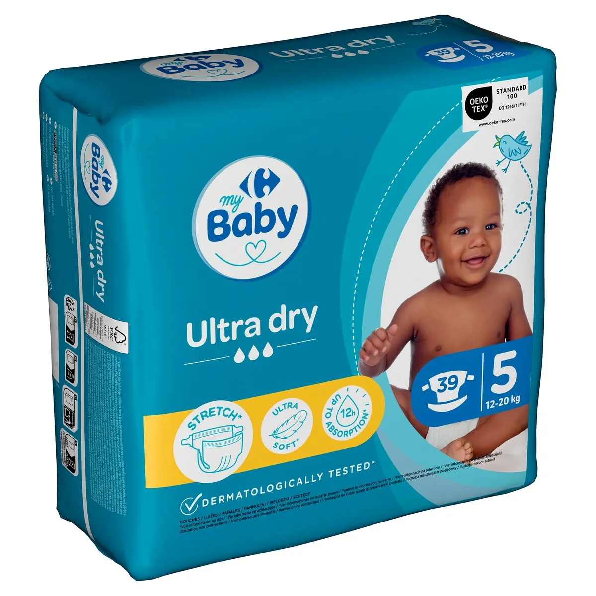 Carrefour Baby Ultra Dry taille 5 (couches x39)