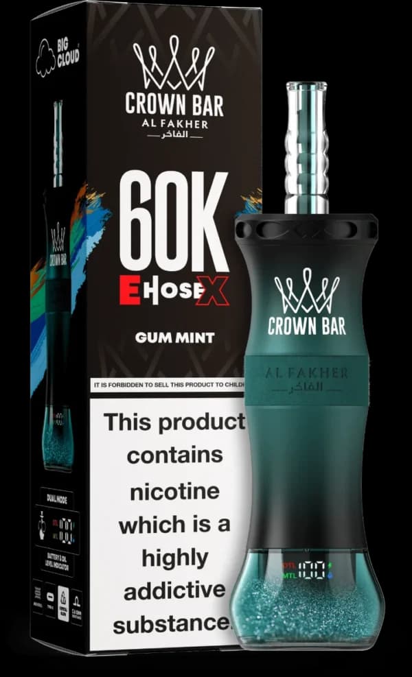 Crown Bar Al Fakher CloudX 60000 puffs Gum Mint